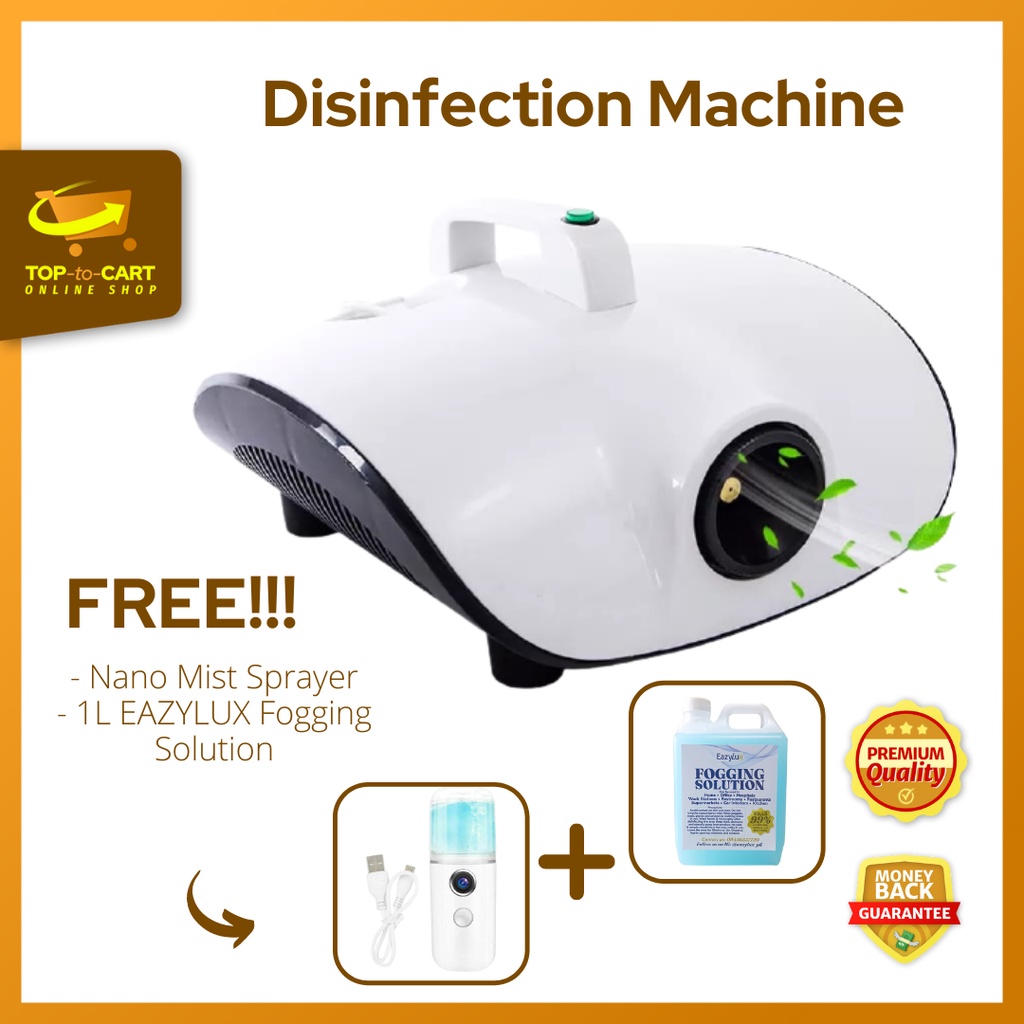 Fog Machine Disinfect Machine 1L EAZYLUX FOGGING SOLUTION & 30ML NANO