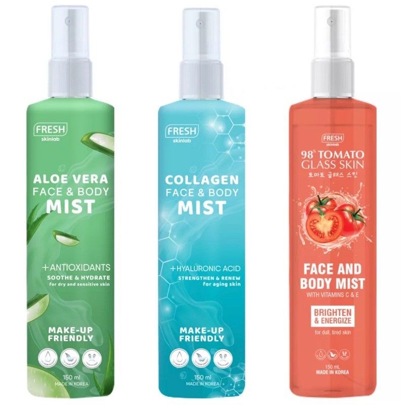 FRESH SKINLAB Collagen/AloeVera face and body mist 150ml (New packaging ...