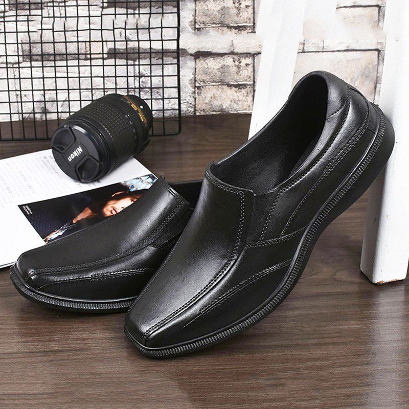 Men's Flats Black Formal Shoes (SIZE 36-45) | Shopee Philippines