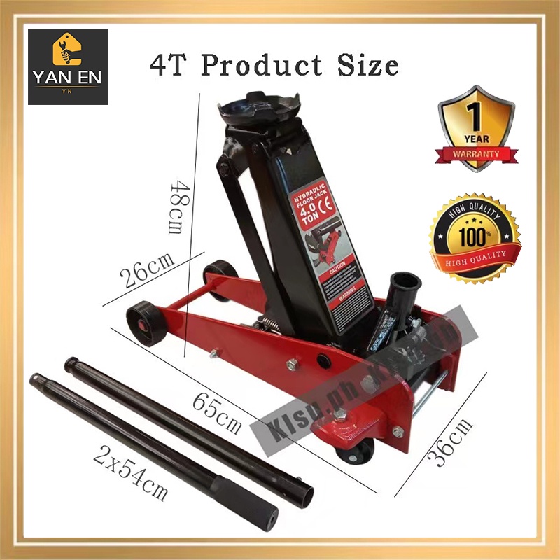 YN Fast Lift Service Jack - 2/3 Tons Capacity Hydraulic Trolley Floor ...