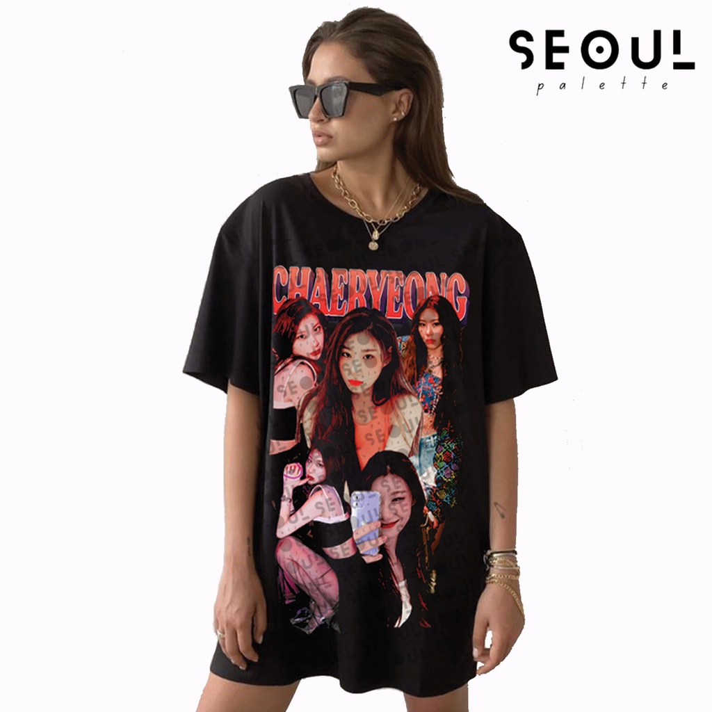 T-shirt Oversize K-POP Blackpink Motif Noir & Rose - Unisexe - Neuf Sans étiquette