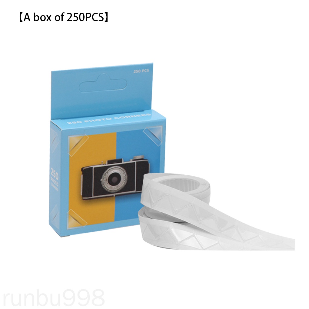 250 Pcs/roll Self Adhesive Corner Sticker DIY Photo Album Tape Scrapbook Crafting Picture Fixing