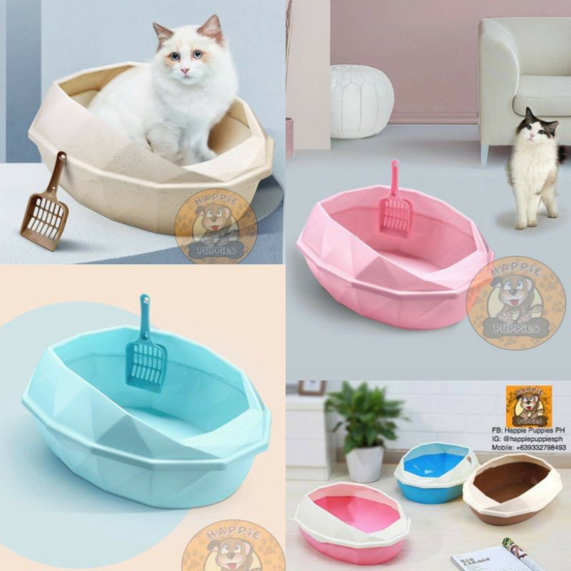 Cat Geometric Litter Box with Scoop Shopee Philippines