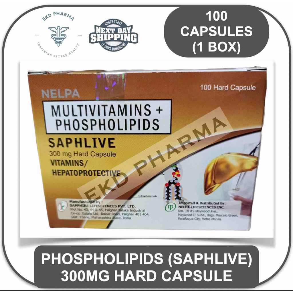 Multivitamins + Phospholipids SAPHLIVE 300mg Capsule [100 hard capsules