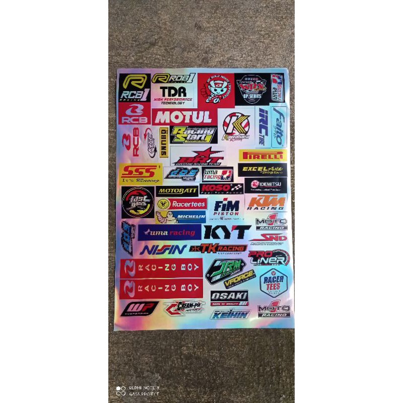 Racing HOLOGRAM RACING Sticker RACING RACING | Shopee Philippines