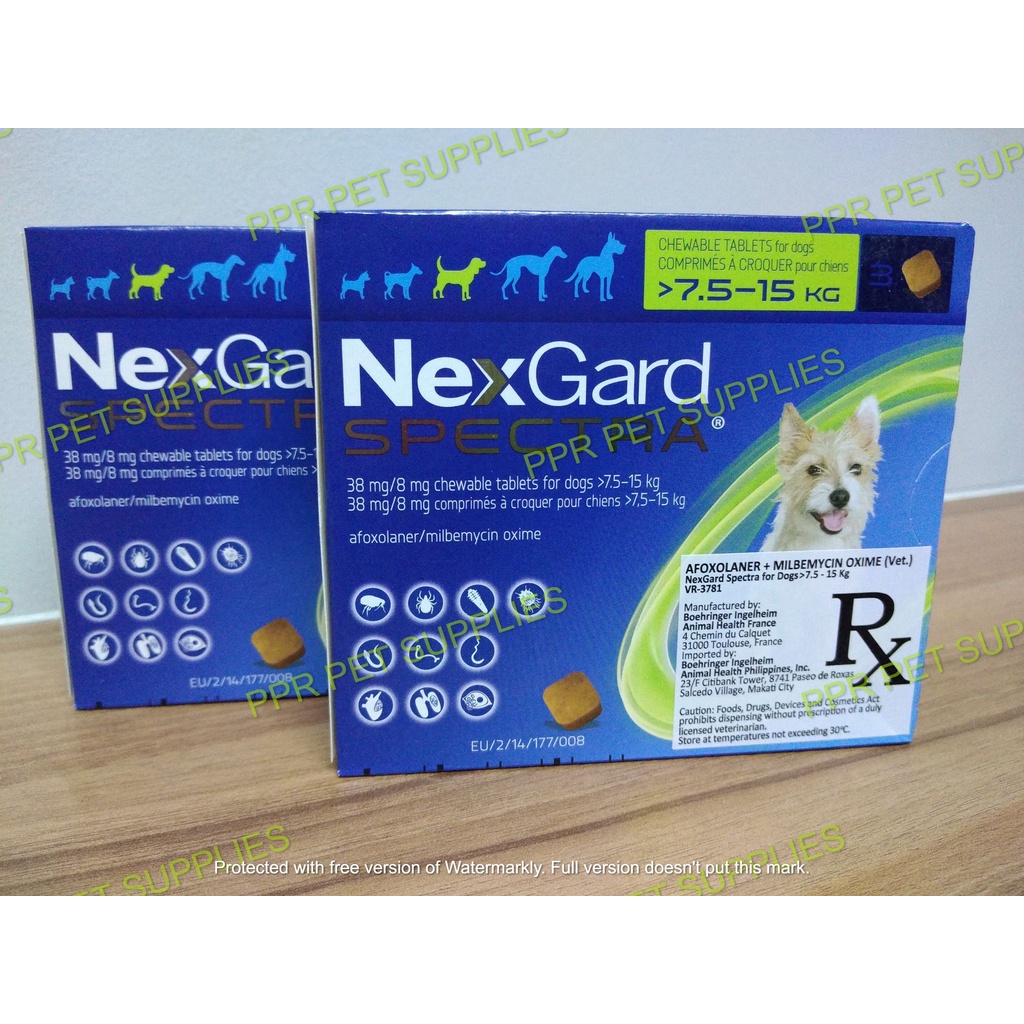 NEXGARD SPECTRA ANTI FLEAS AND TICKS FOR DOG 7.5 TO 15 KG Shopee