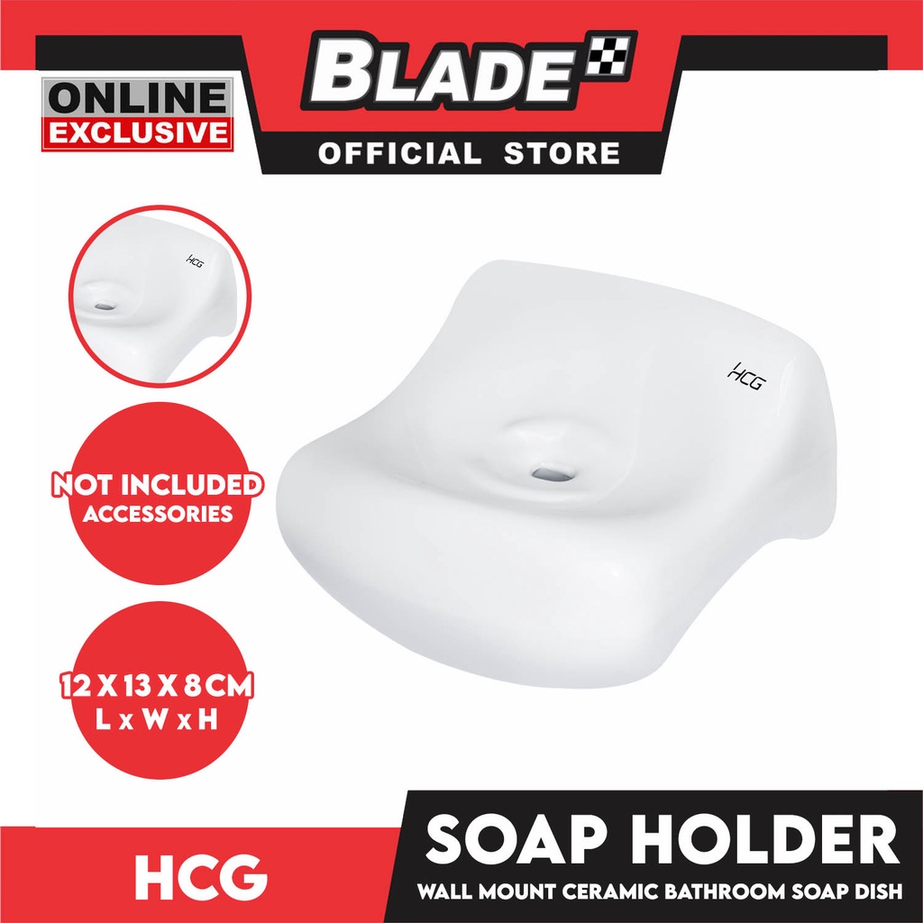 HCG Ceramic Soap Holder Replacement, Wall Mount Bathroom Soap Dish 12 x