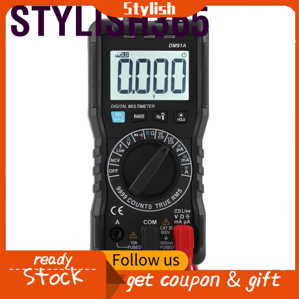 [ST] Precision Digital Multimeter 9999 Counts Tester Multi Meter ...