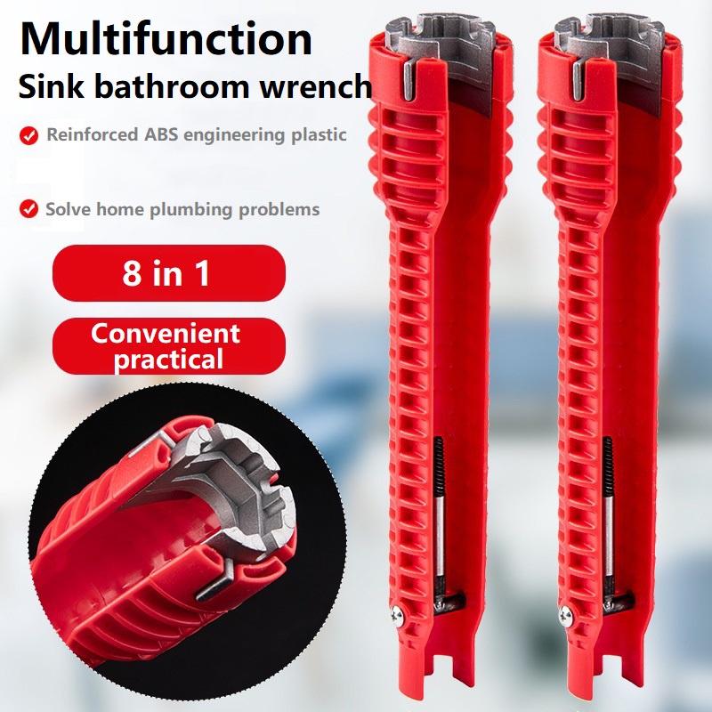 Wrench 8 In1 Flume Wrench Kitchen Sink Repair Wrench Bathroom Faucet