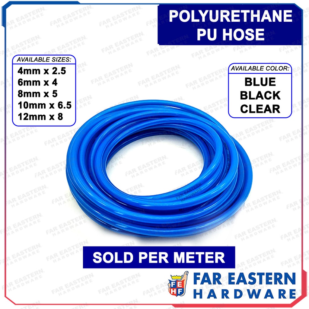 PU Polyurethane Hose Pneumatic Tube Tubing 4mm 6mm 8mm 10mm 12mm Sold ...