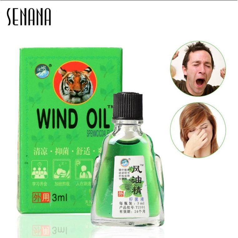 SENANA 3ml*2pcs Wind Oil Tiger Balm Cooling Oil Universe Oils Herbal
