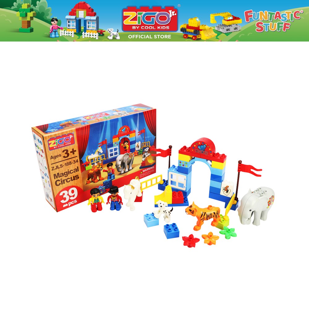 ZIGO Jr. Magical Circus Building Blocks, Toys for Kids, Toddler Blocks ...