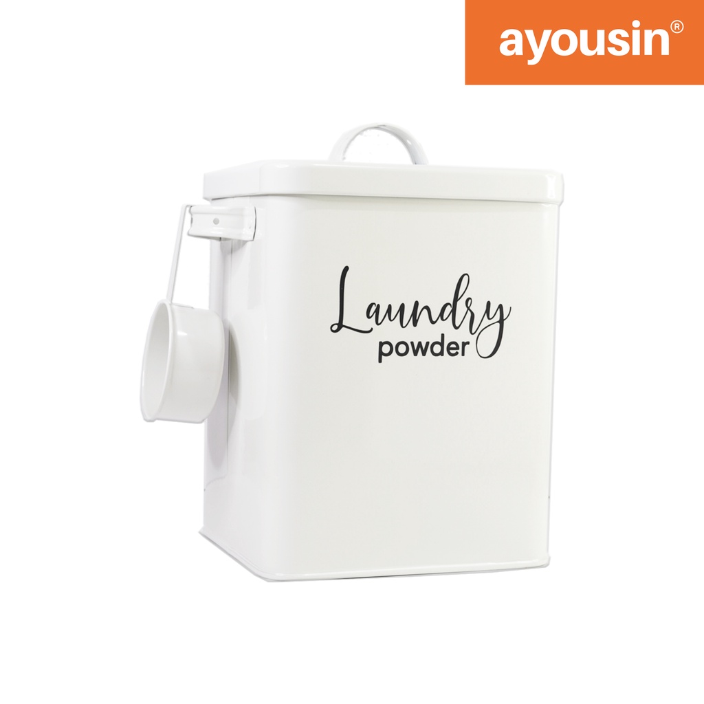 AYOUSIN Laundry Powder Soap Container Metal in Modern Design 5 Liters