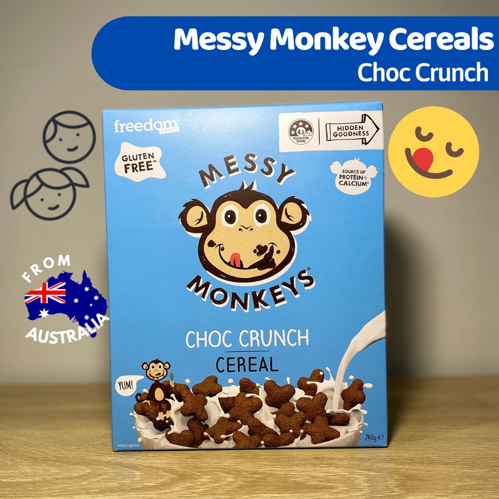 Messy Monkeys Cereal Choco Crunch 240g Shopee Philippines