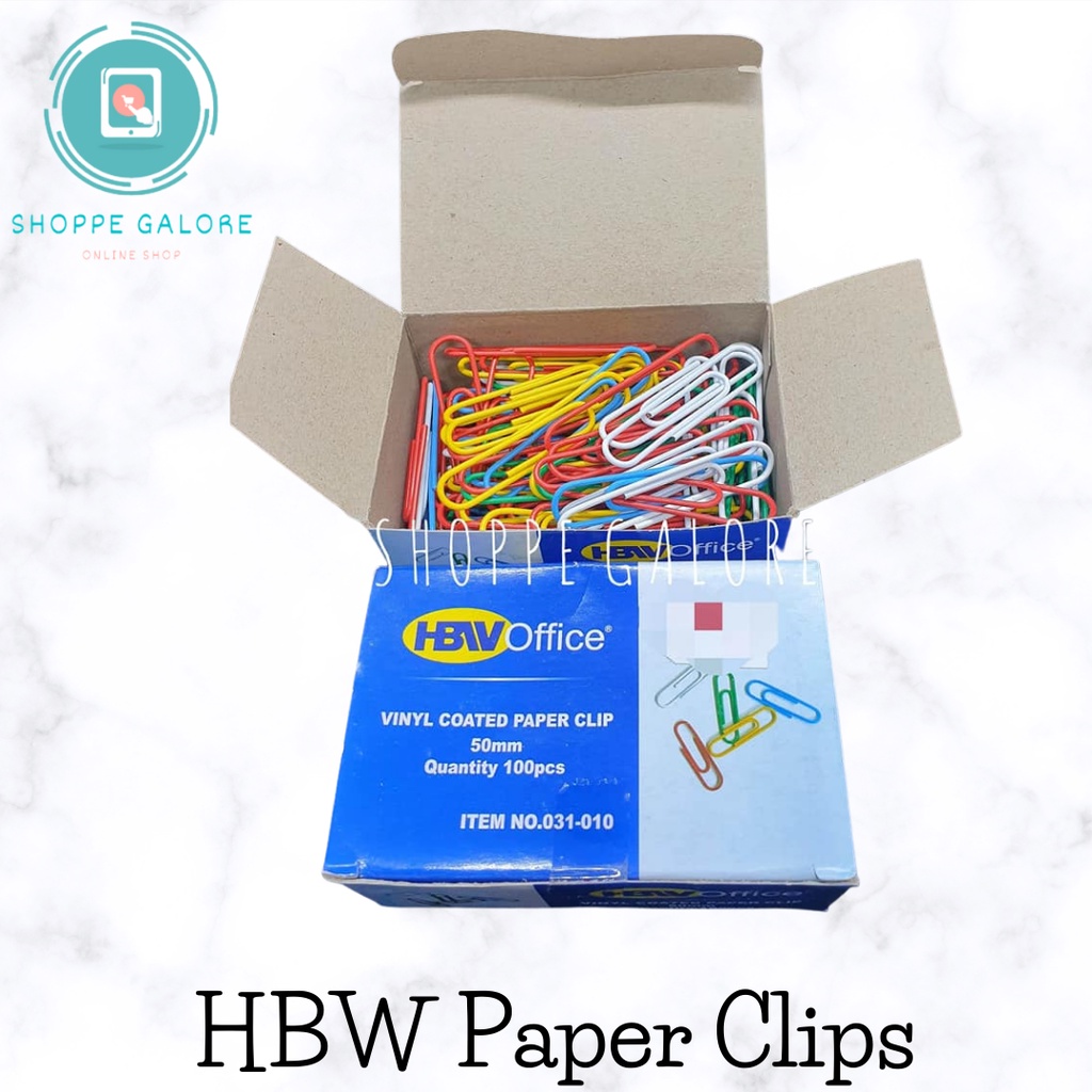 HBWOffice Vinyl Coated Paper Clip 50mm - HBW