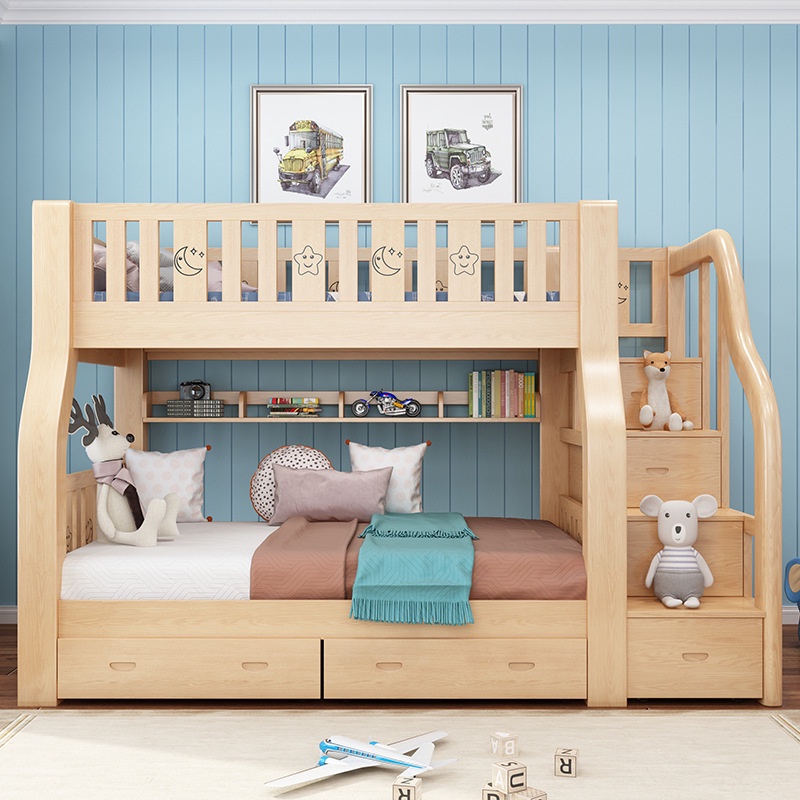 Solid Wood Bunk Bed Bunk Bed Bunk Bed Home MultiFunctional HeightAdjustable Bed Bunk Bed Adult
