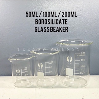 4Pcs/set 5ml/10ml/25ml/50ml Glass Beaker Pyrex Beaker Lab