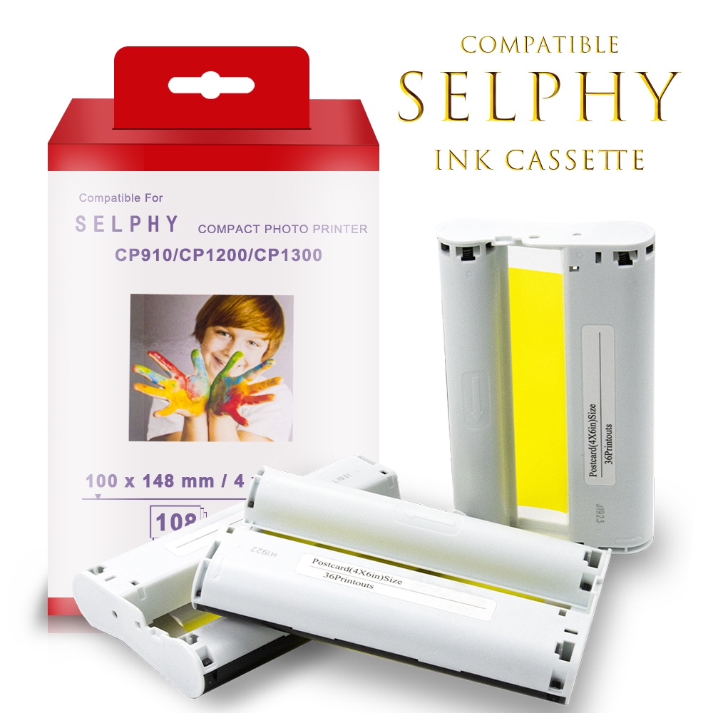 Topcolor Kp108in Kp 36in For Canon Selphy Cp1300 Cp1200 Printer Ink Cartridge Cp900 Cp910 Cp1000 