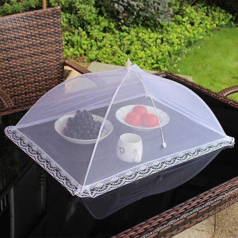 Folding Food Mesh Cover Dining Table Kitchen Vegetable Umbrella ...