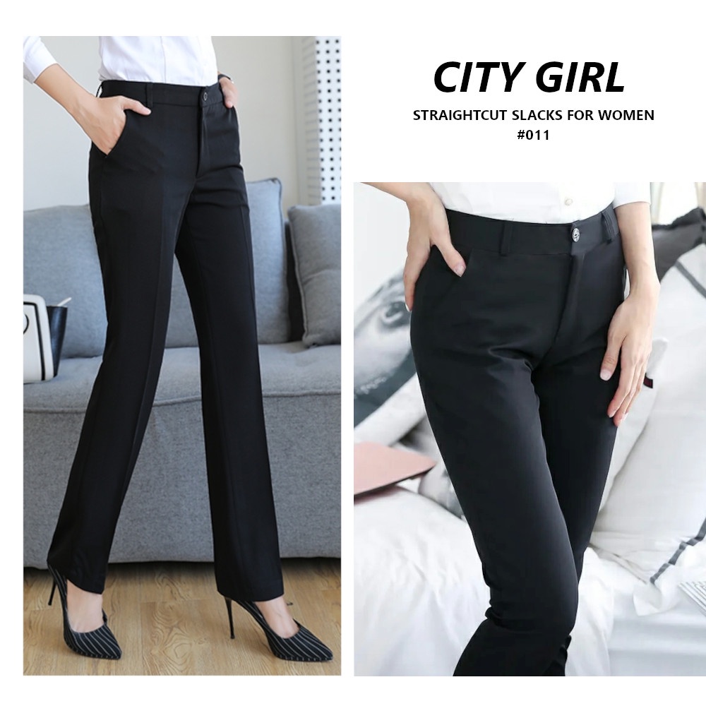 CherryLi Office Slack casual pants high waist slim straight formal women's  trousers suit#382