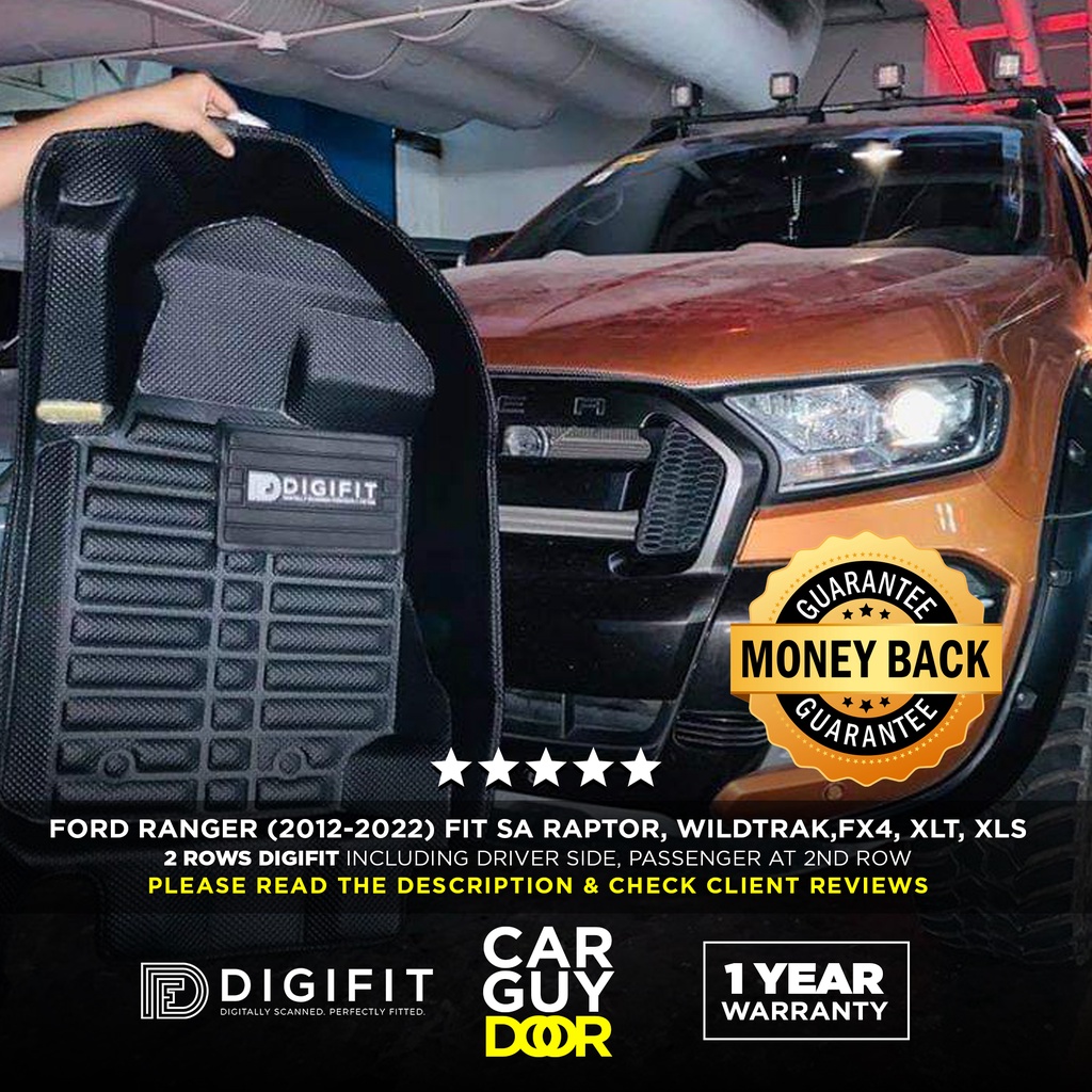 Ford RANGER 2012-2022 Digifit Premium Mat (GENUINE) 2 Rows (Fit sa ...