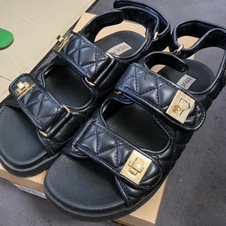 haldy leather slides