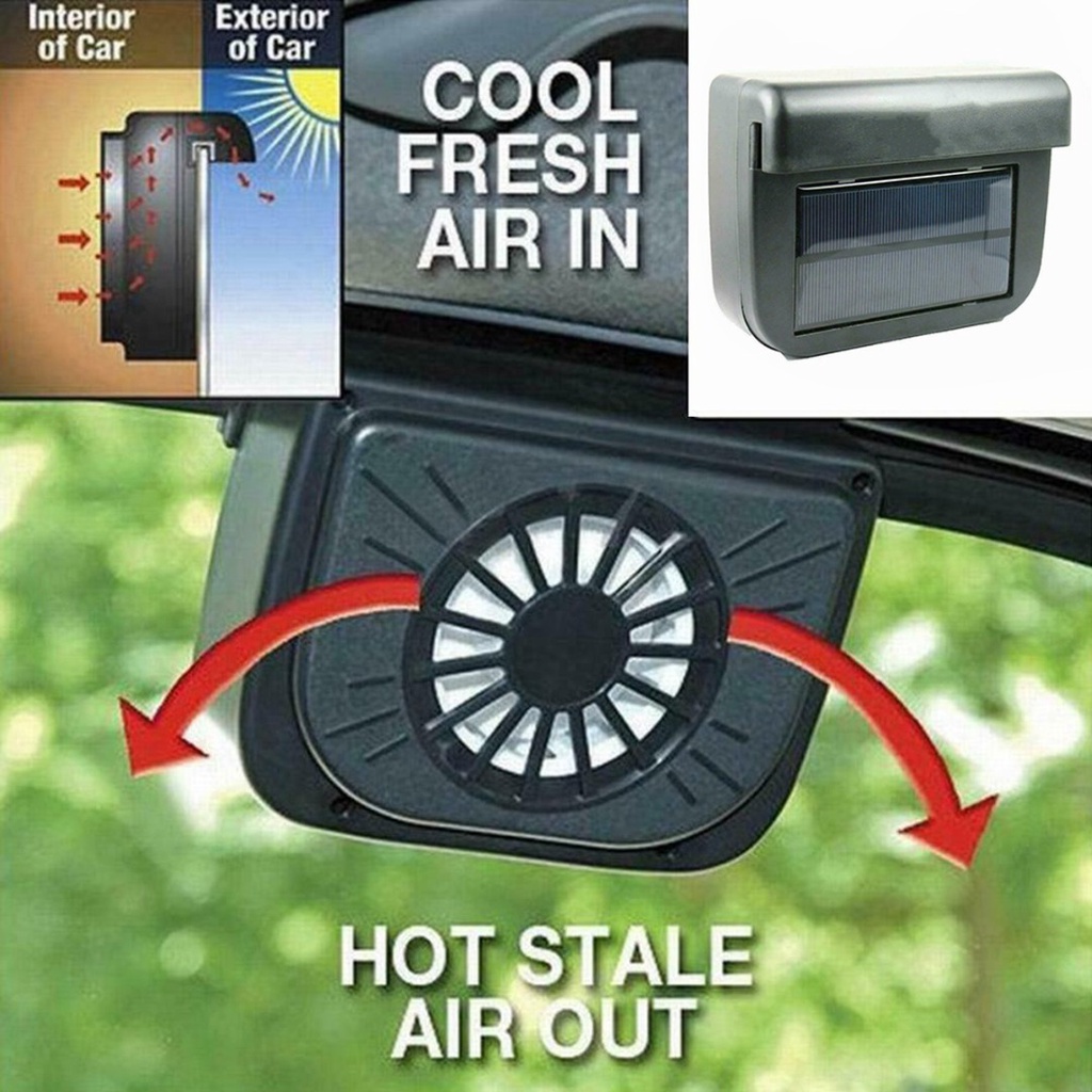 Mini Solar Powered Air Conditioner Car Window Air Vent Cooler Exhaust