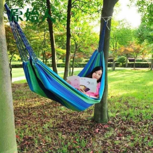 Portable Cotton Rope Outdoor Hammock Duyan | Shopee Philippines