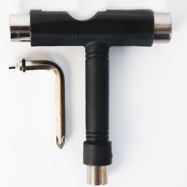 INGJIA Outil Multifonction Skateboard – Clé Allen + Douilles 1/2, 3/8, 9/16 – 16 Couleurs – Compact Et Léger