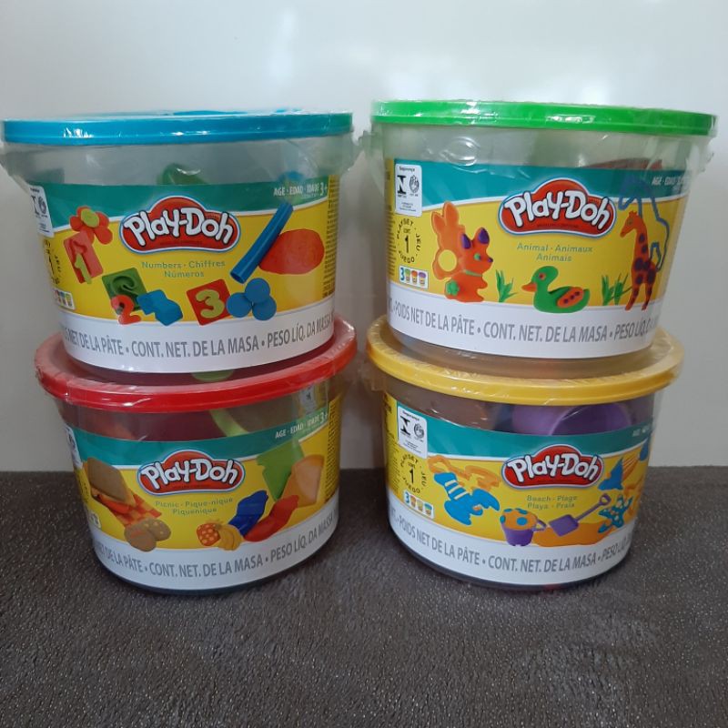 Play Doh Bucket Playset Beach Animals Numbers or Picnic Shopee Philippines