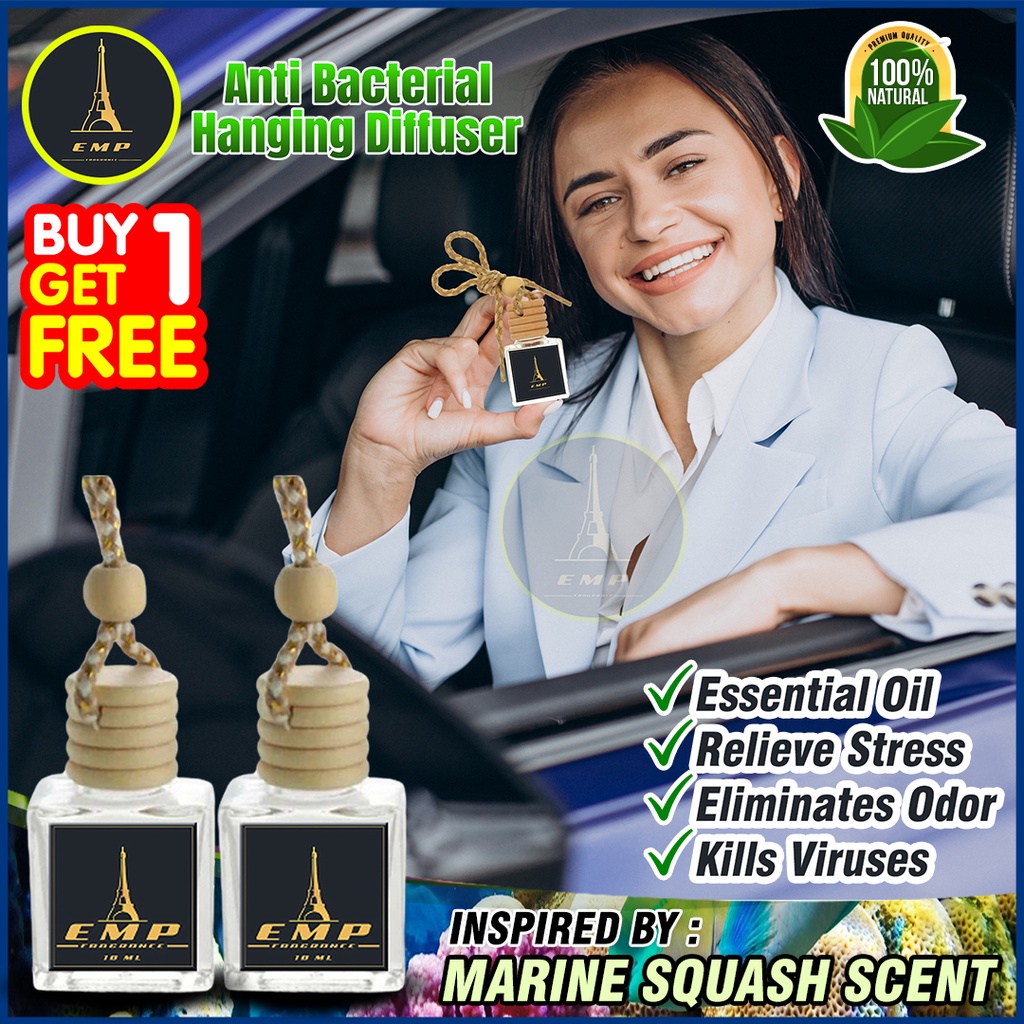 EMP 2 PCS MARINE SQUASH HANGING DIFFUSER 10 ML LONG LASTING SCENT CAR