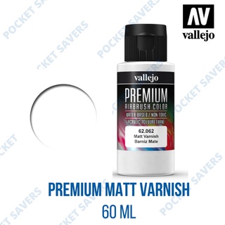  Vallejo Premium Airbrush Color 62.062 Matt Varnish 60