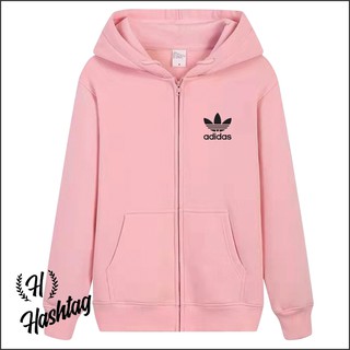 Korean fashion Adidas Hoodie Jacket With Zipper Thick Fabric