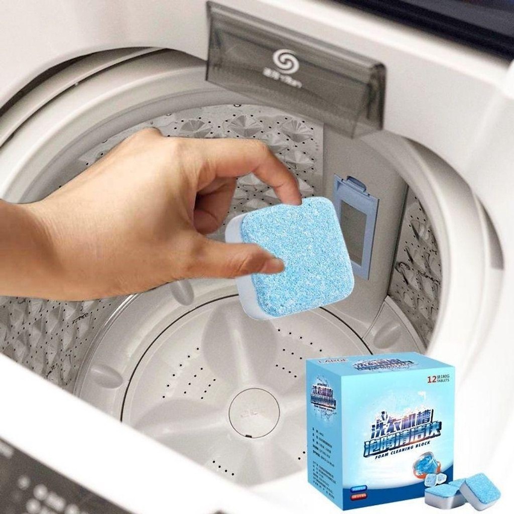 Box Of 12 Washing Machine Tub Cleaning Tablets Effectively Disinfect