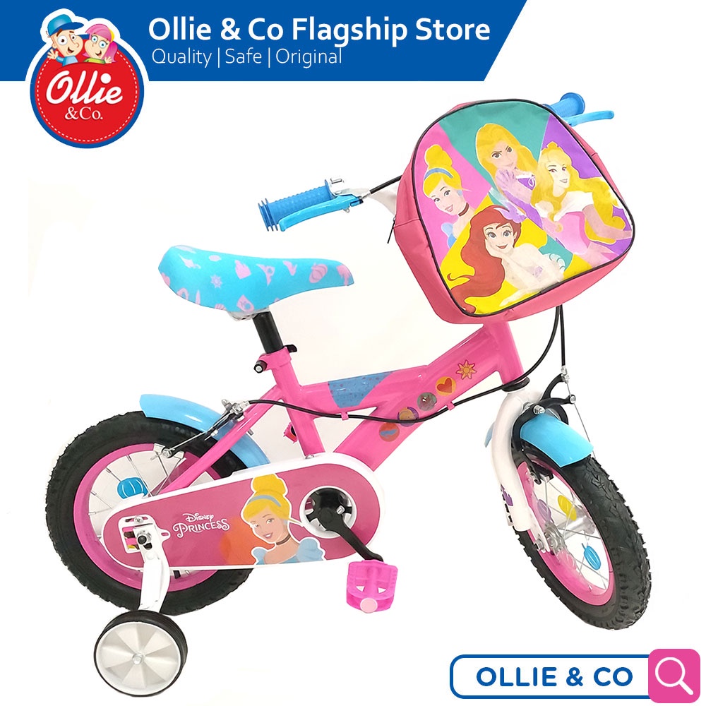 Disney Princess Kids Bike 12 inch 14 inch 16 inch with Bag and Training Wheels for Girls