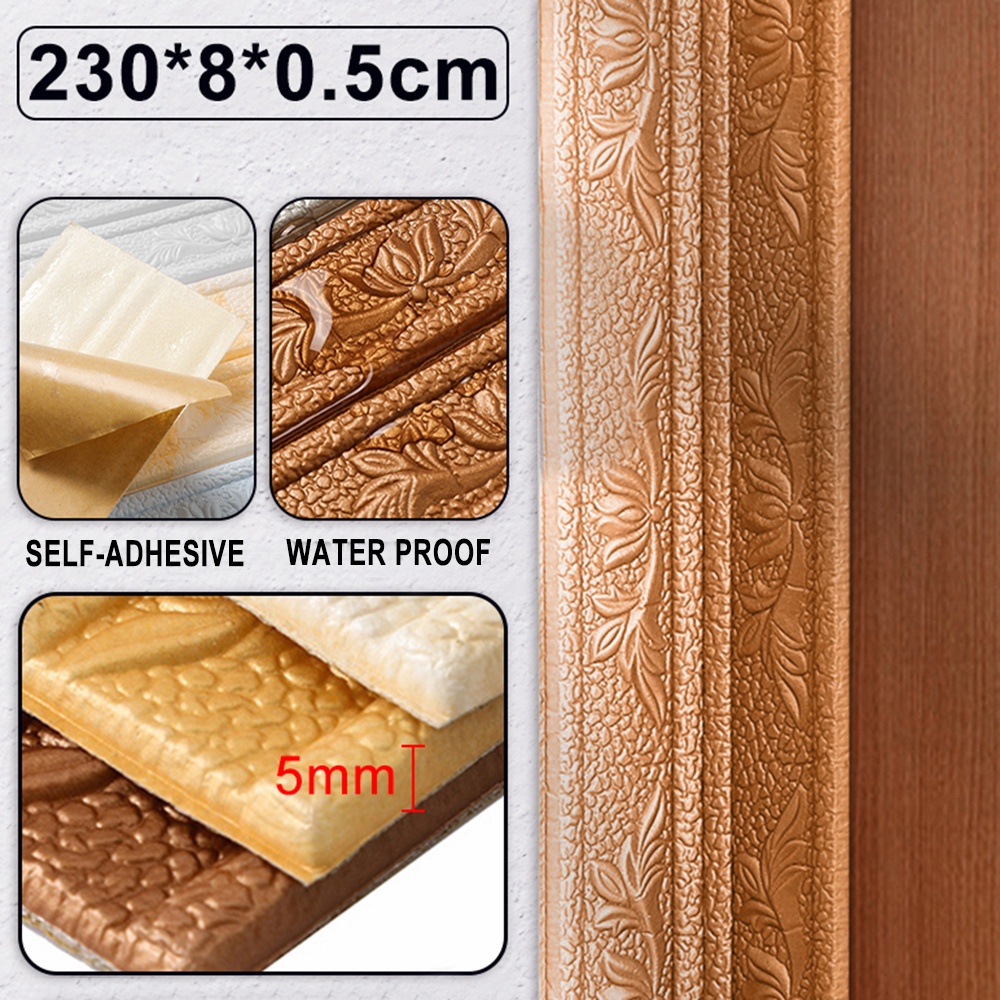 230cm 3d Wall Trim Line Wall Skirting Boarder 3d Pattern Wall Sticker