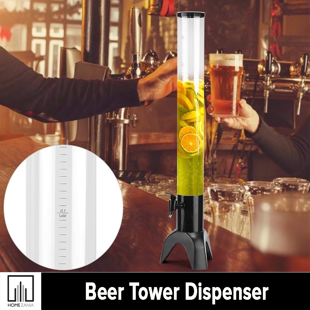 Beer Tower, Removable Ice Tube Threelegged Beer Tap Tower 3L Draft