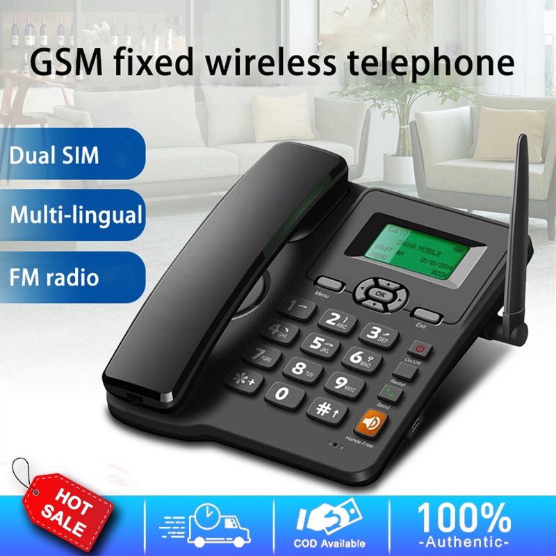 GSM Fixed Landline Cordless Home Phone Company Phone Can Insert SIM