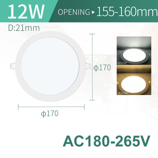 Canmeijia Led Recessed Downlight Ceiling Lights Panel Light W W W W W W W Home