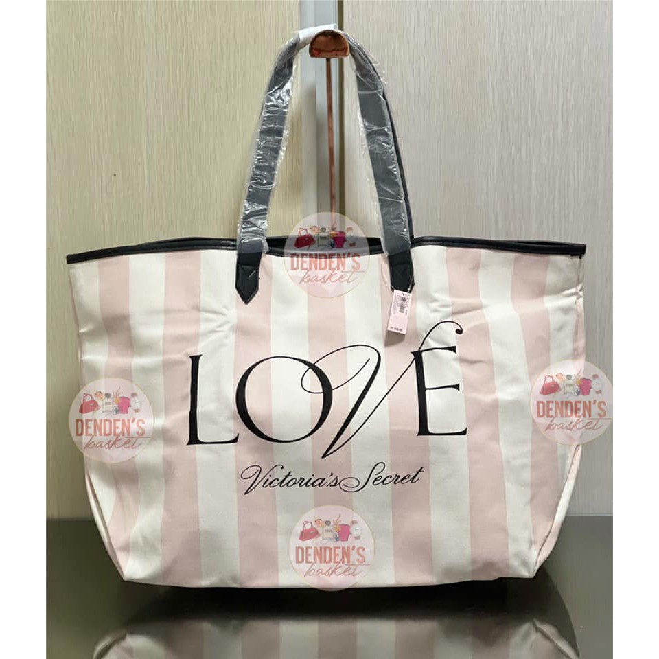 Victoria's secret striped on sale tote