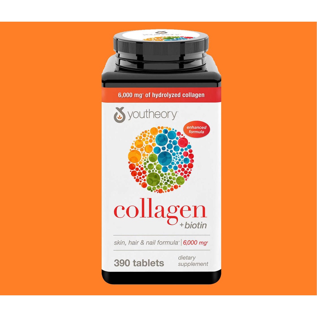 NEWEST Youtheory Collagen Plus Biotin 290 390 Tablets MEN Advanced Enhanced Formula Shopee