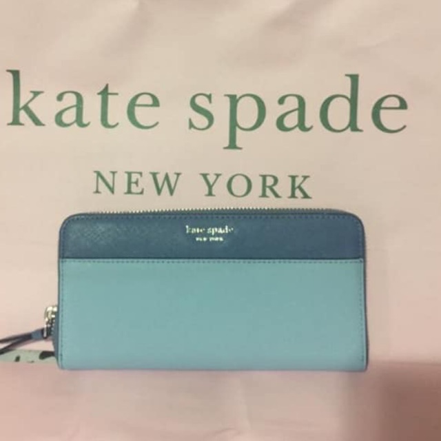 Kate spade turquoise wallet hot sale