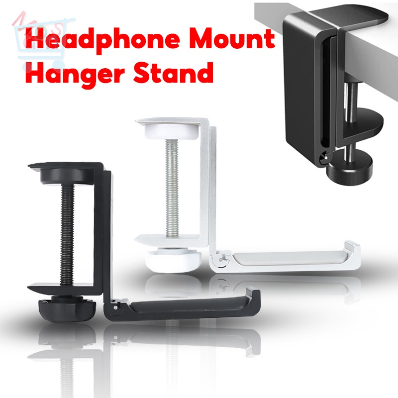 Headphone Mount Hanger Stand, Foldable Design, Aluminium Headset Soundbar  Stand, Clamp Hook Under Desk