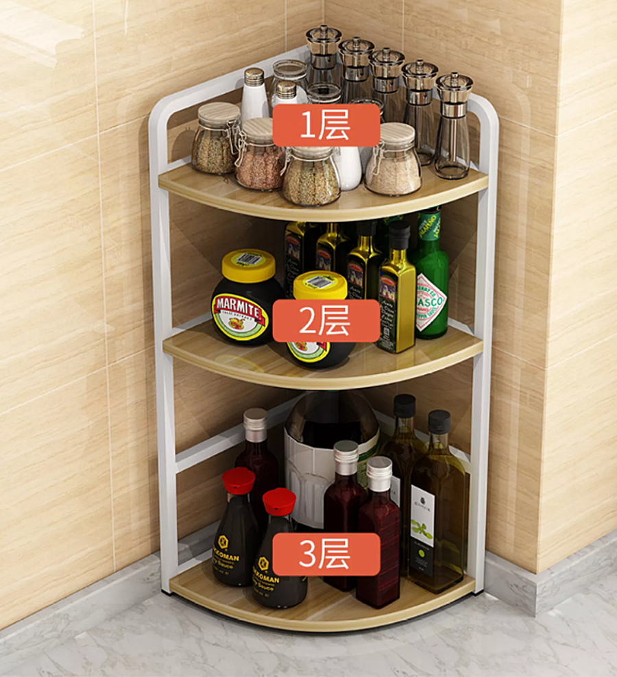Corner shelf spice rack spice rack stainless steel kitchen supplies of ...