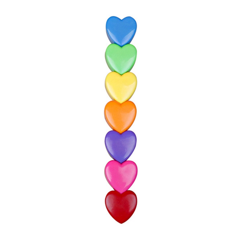 love* 7Pcs Pack Mini Highlighters Heart-shape Coloring Markers Pocket ...