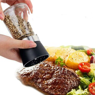 Salt Pepper Grinder Herb Mills pepper Muller Adjustable Coarseness  Stainless Steel Glass Spices Shaker Kitchen Shredder Chopper