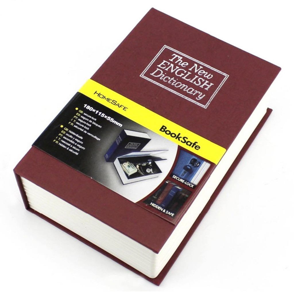 Book Safe / Booksafe / Security Dictionary Cash Jewelry Key Lock Book ...