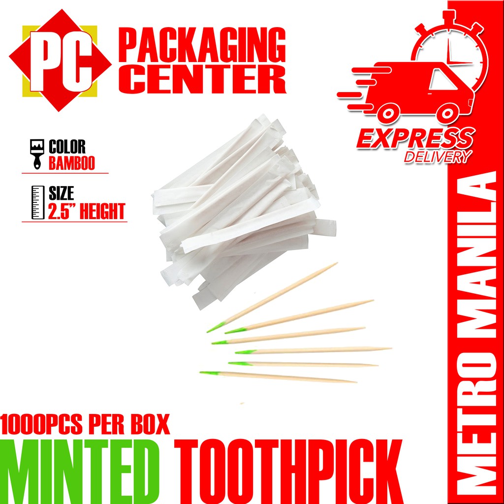 Minted Toothpick by 1000pcs per box (METRO MANILA SHIPPING CODE