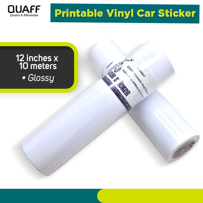 Printable Vinyl Car Sticker White 12inches x 10meters for ECO SOLVENT