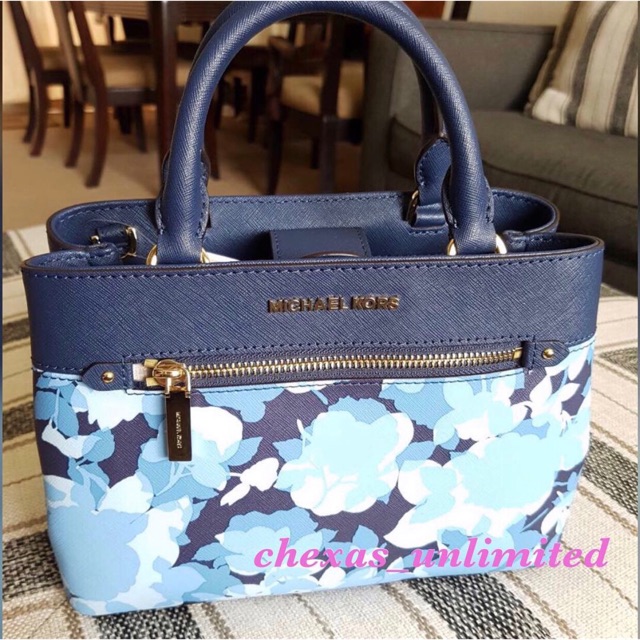 Michael kors 2024 blue floral purse